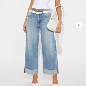 Fashion Nova Light Blue Flare Jeans